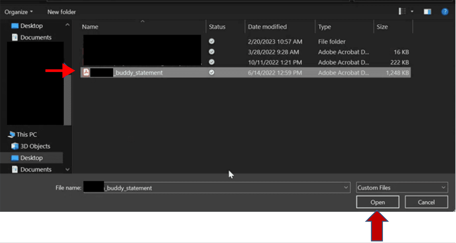 Image 9.0: An image showing an example of a files navigator